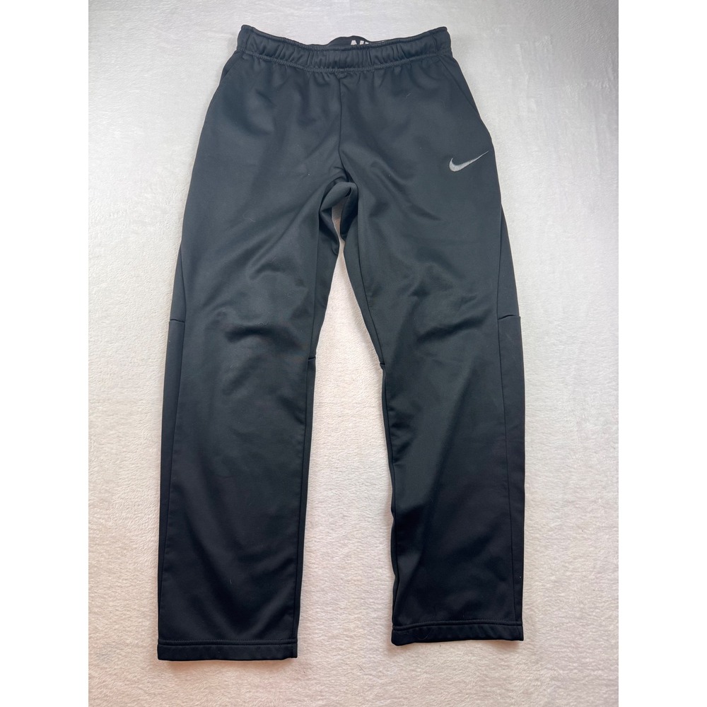 Nike Mens Dri-FIT Training Pants Black Straight Leg Athletic Joggers Size M